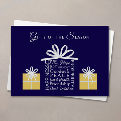Gifts Of The Season Christmas Card