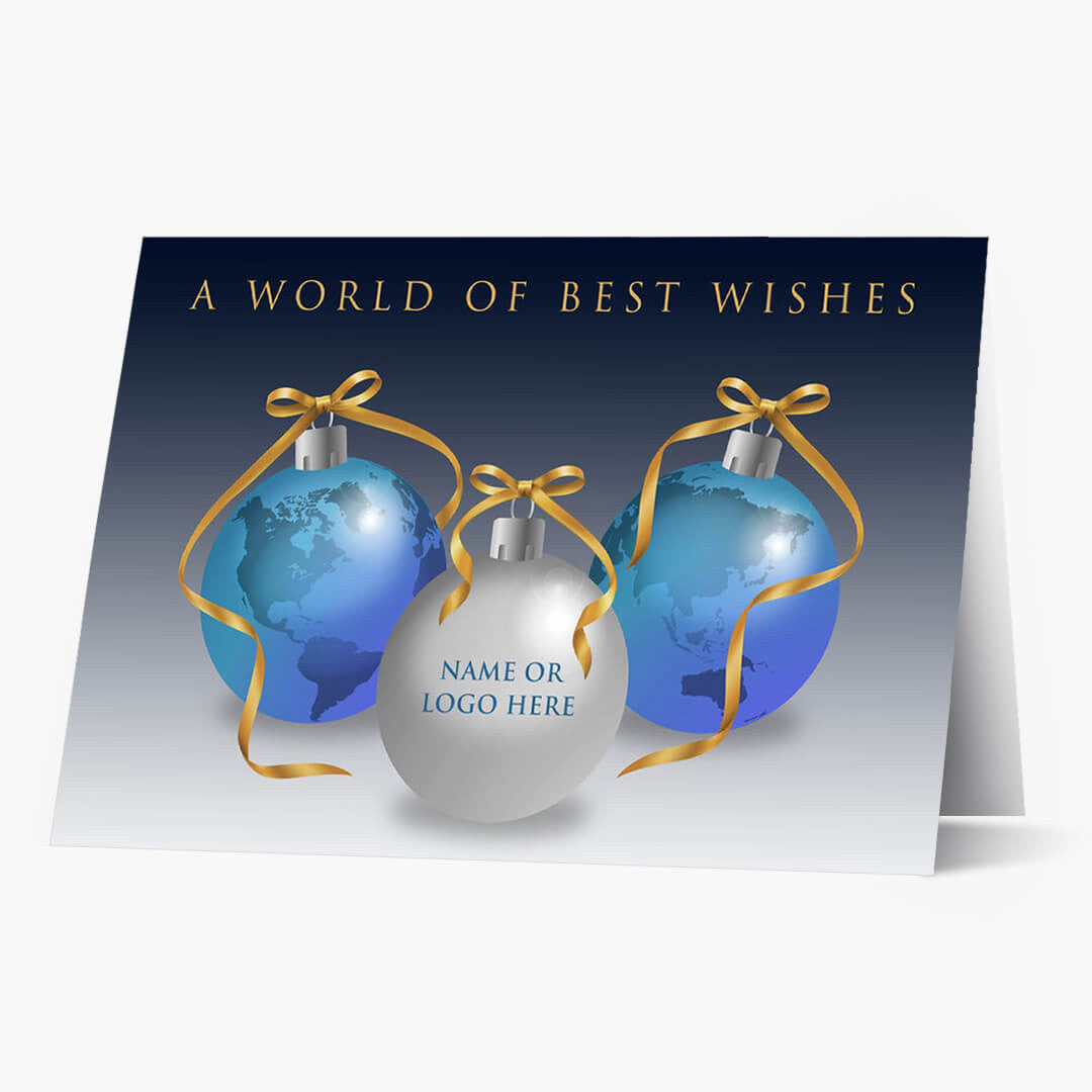 Global Front Imprint Holiday Card