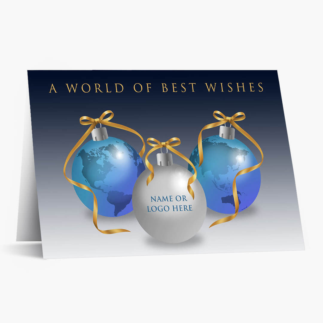 Global Front Imprint Holiday Card