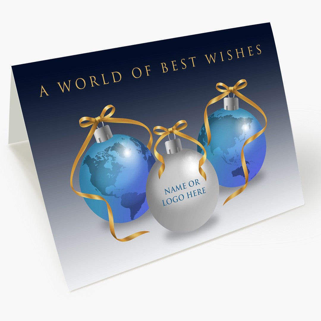 Global Front Imprint Holiday Card
