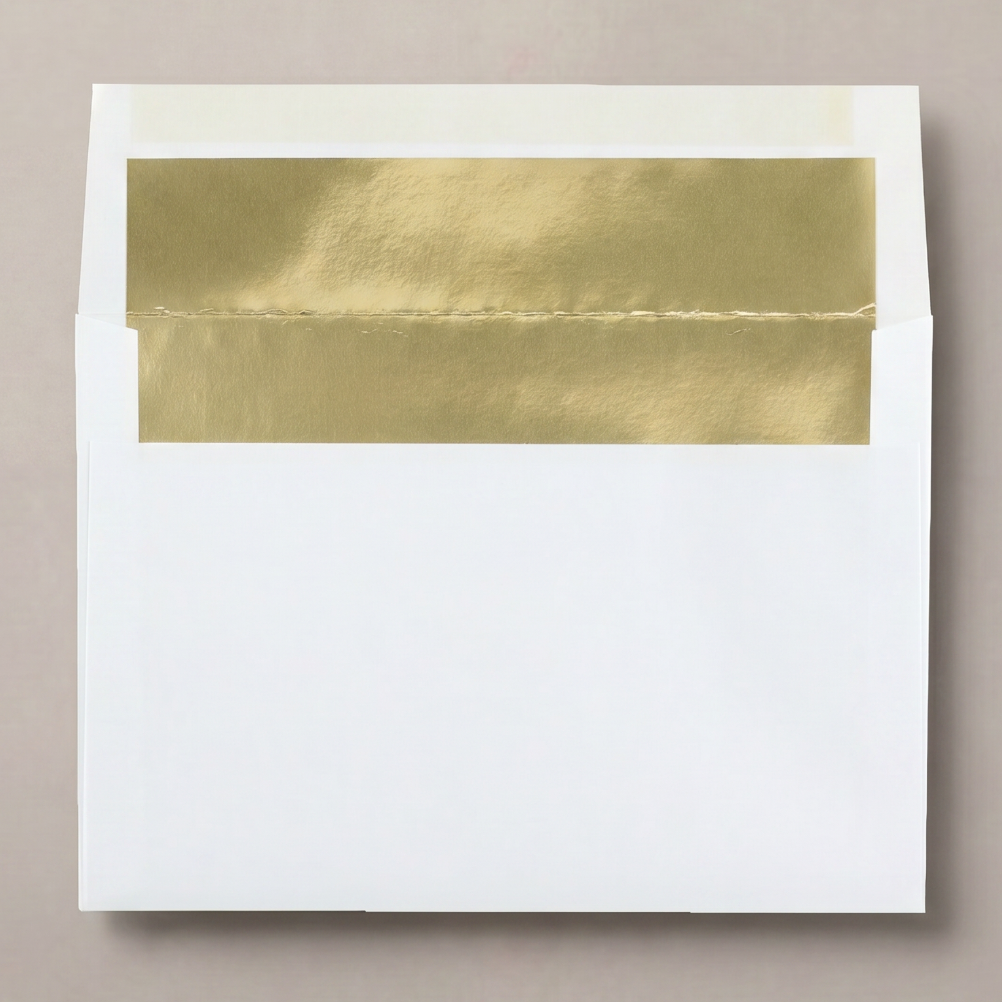 White Gummed Envelopes - Gold Lined - Included