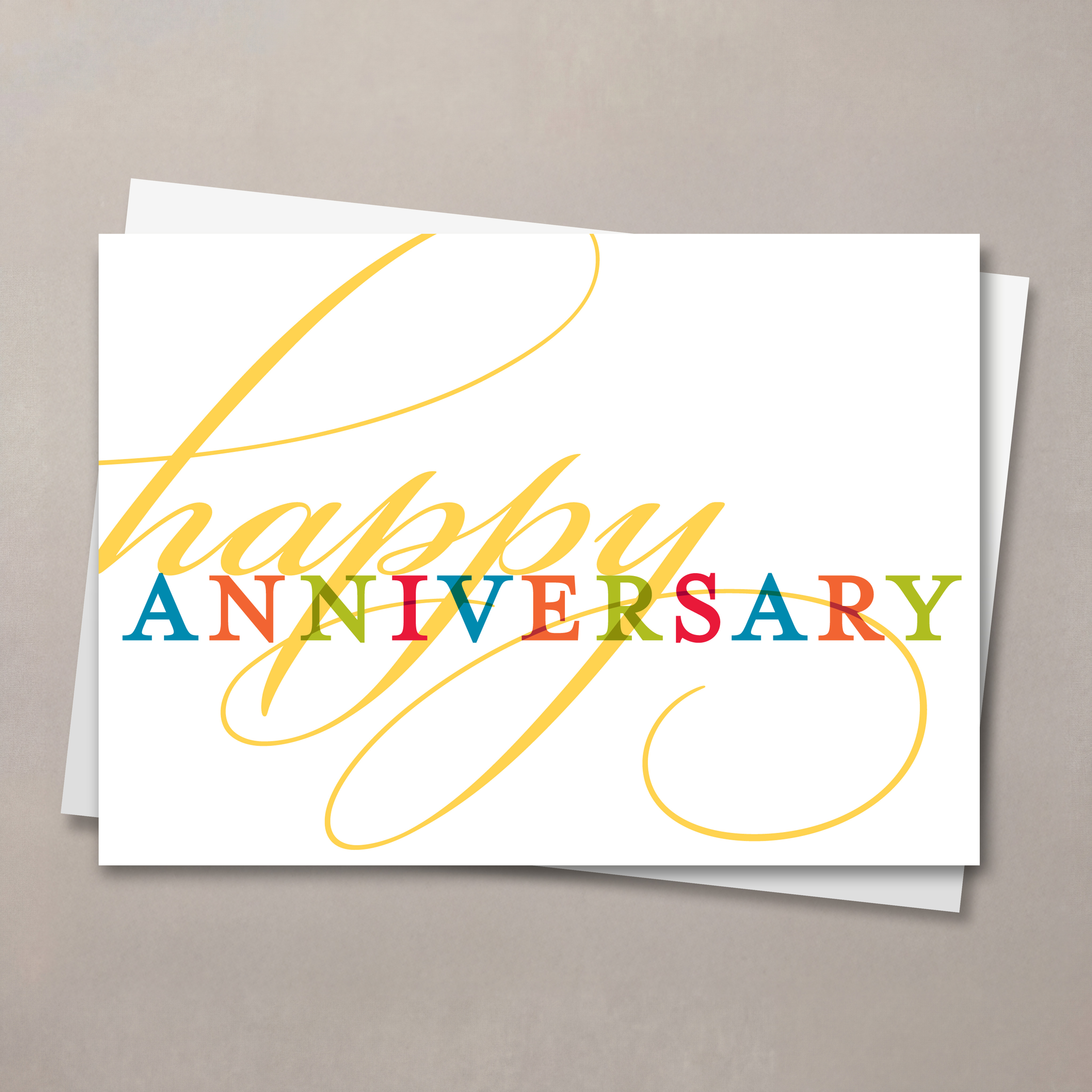 Golden Flourish Anniversary Card