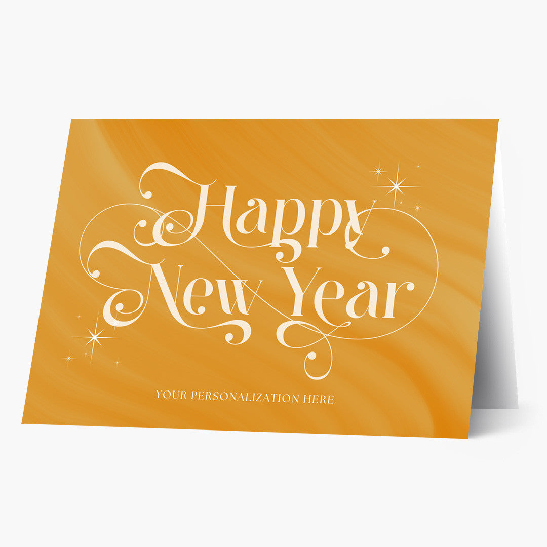 Golden Script New Year Card