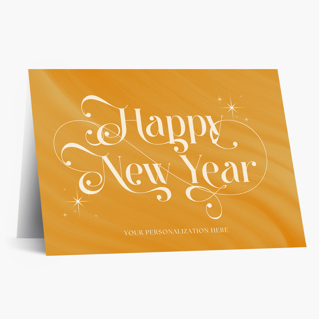 Golden Script New Year Card