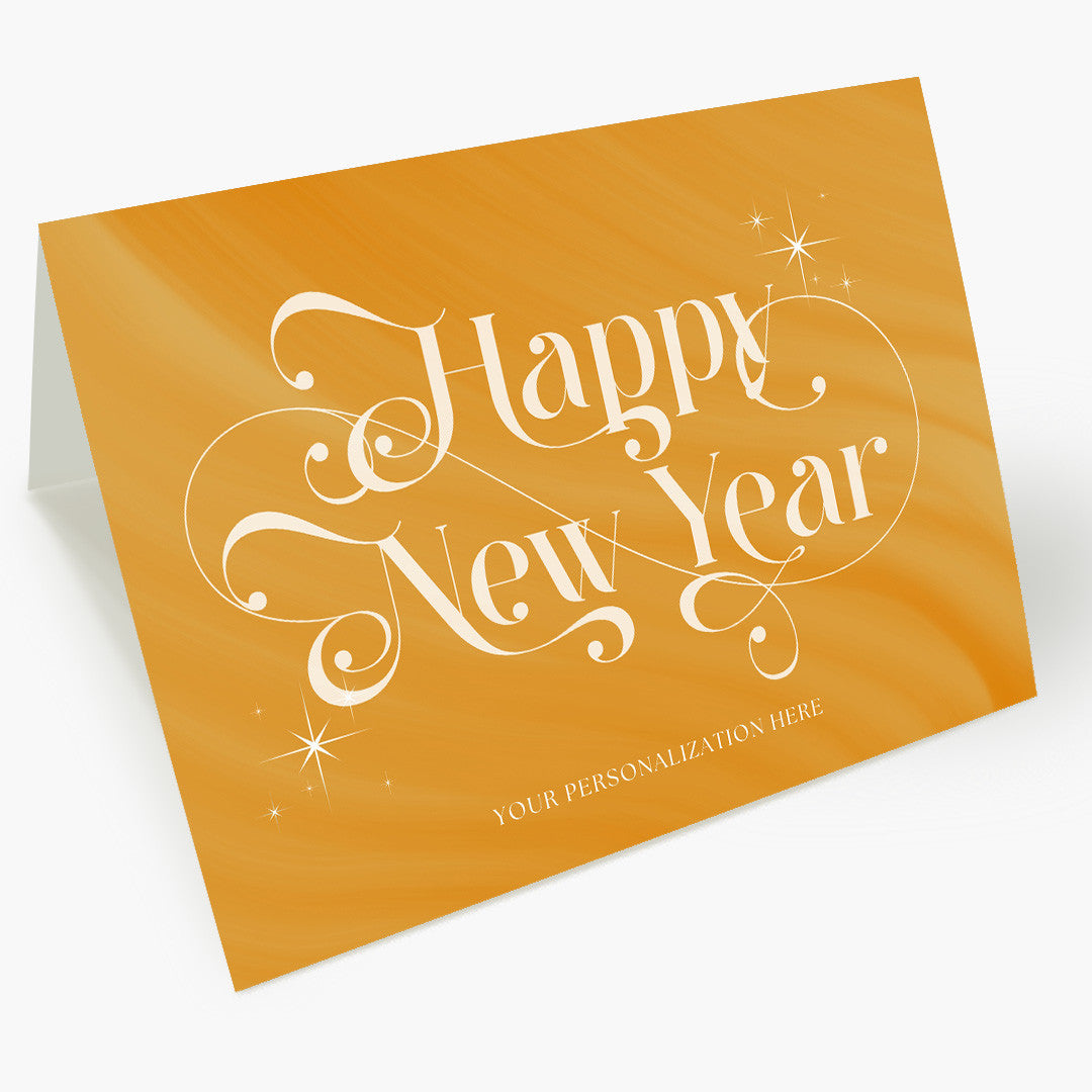 Golden Script New Year Card