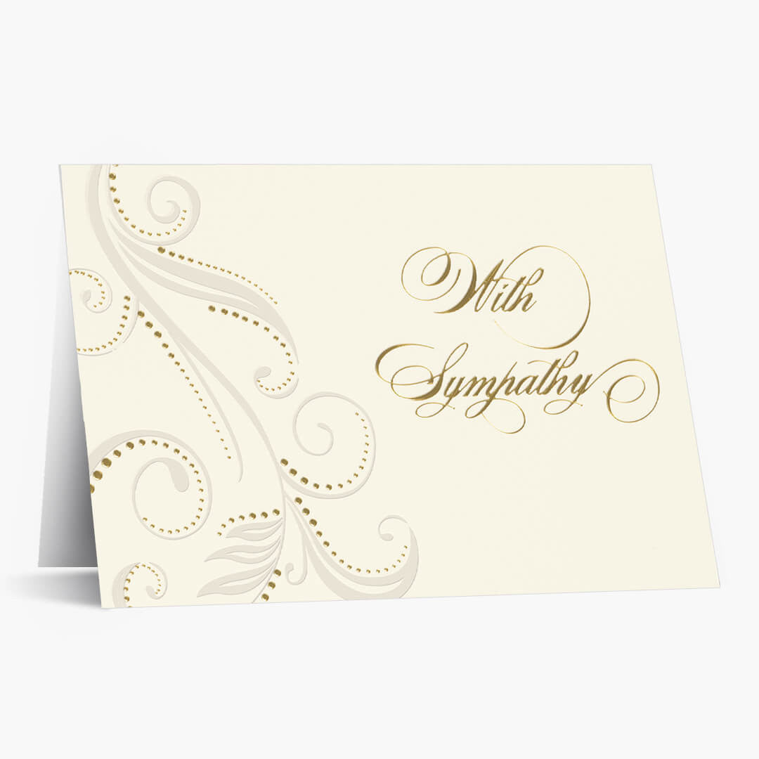Golden Sympathy Greeting Card