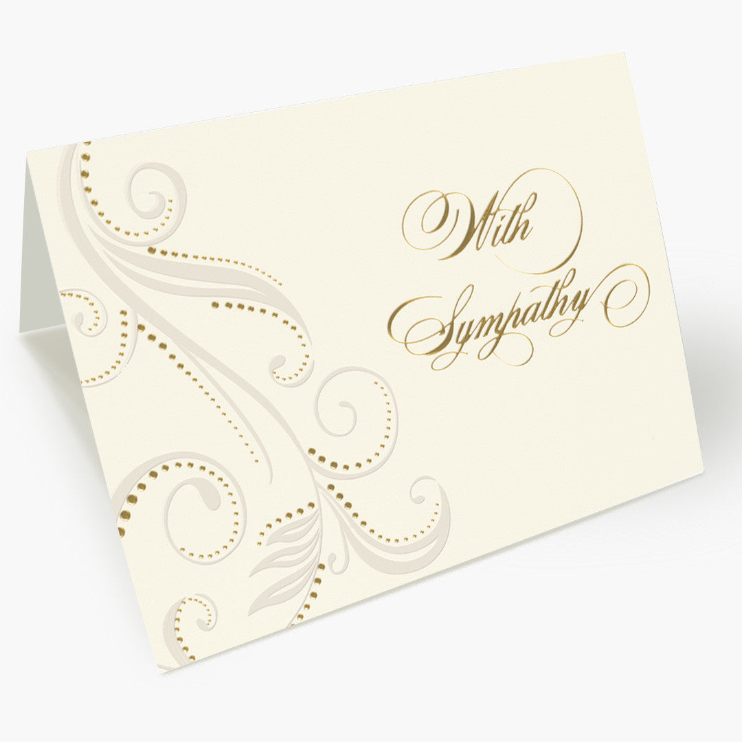 Golden Sympathy Greeting Card