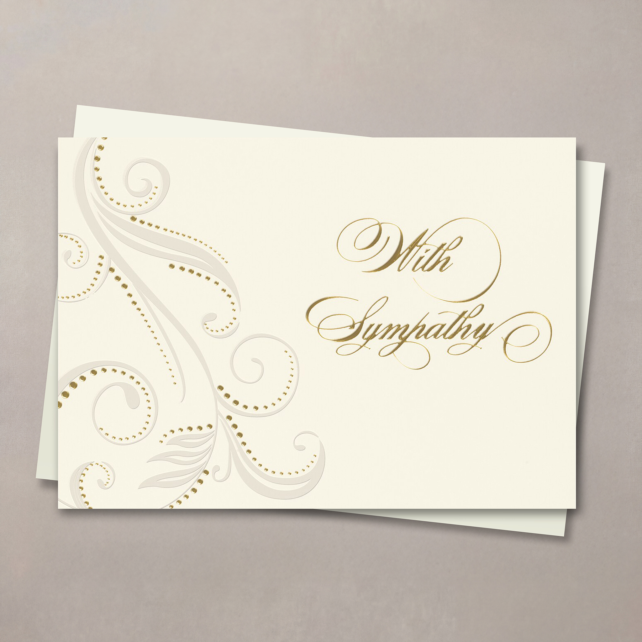Golden Sympathy Greeting Card