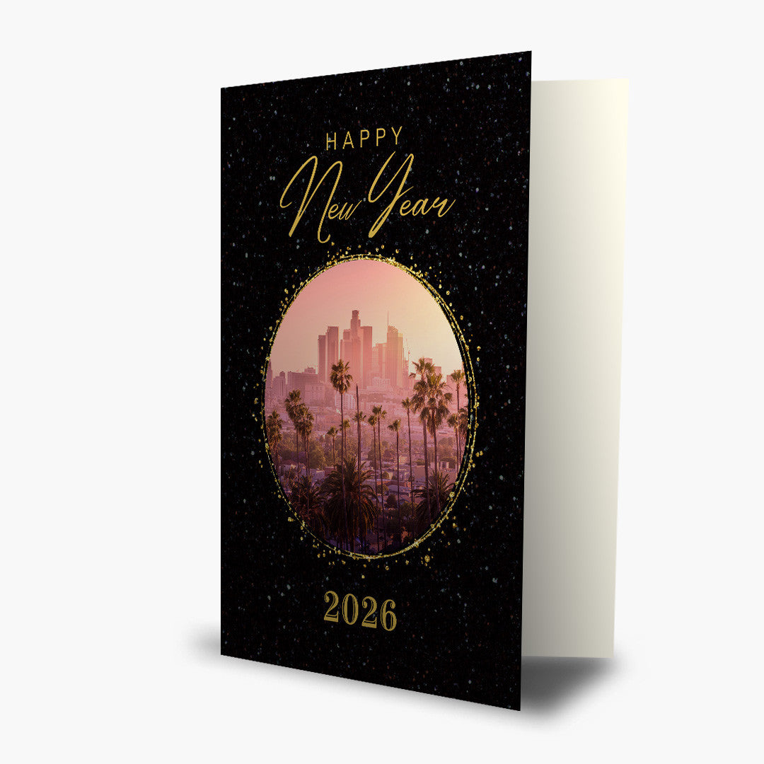 Golden View New Year Card - Los Angeles