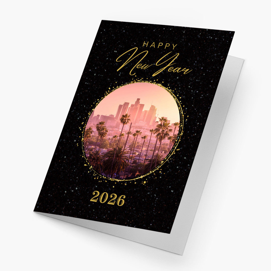 Golden View New Year Card - Los Angeles