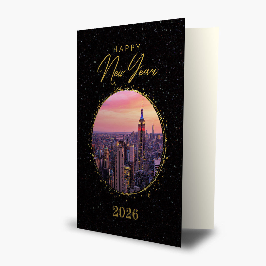 Golden View New Year Card - New York City