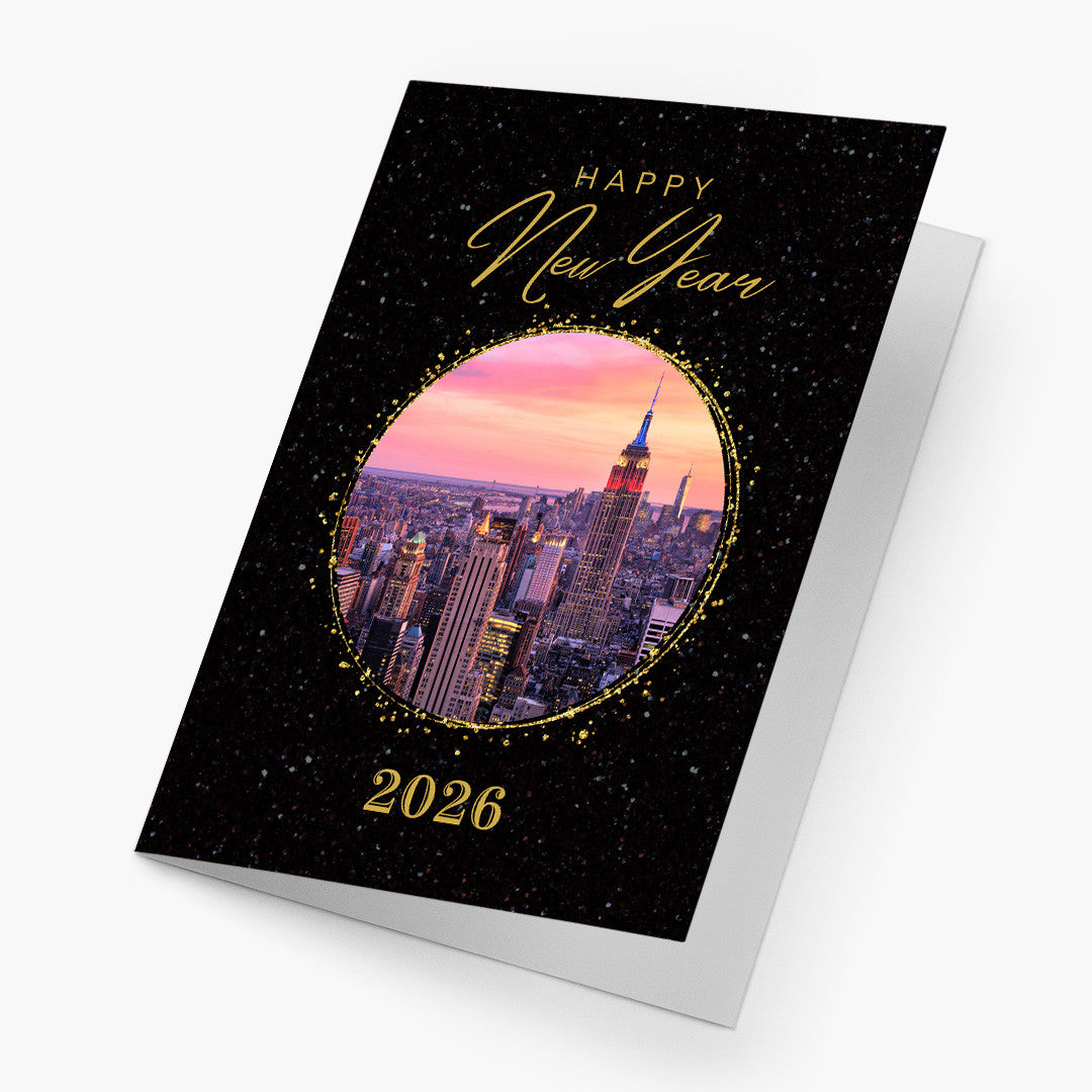 Golden View New Year Card - New York City