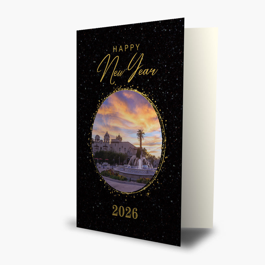 Golden View New Year Card - San Diego