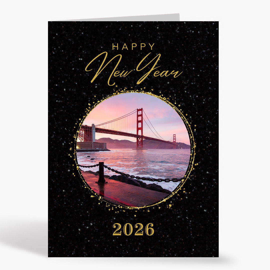 Golden View New Year Card - San Francisco