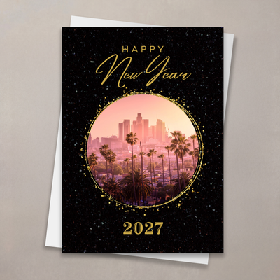 Golden View New Year Card - Los Angeles