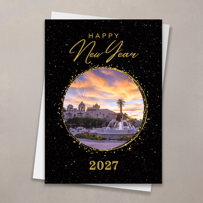 Golden View New Year Card - San Diego