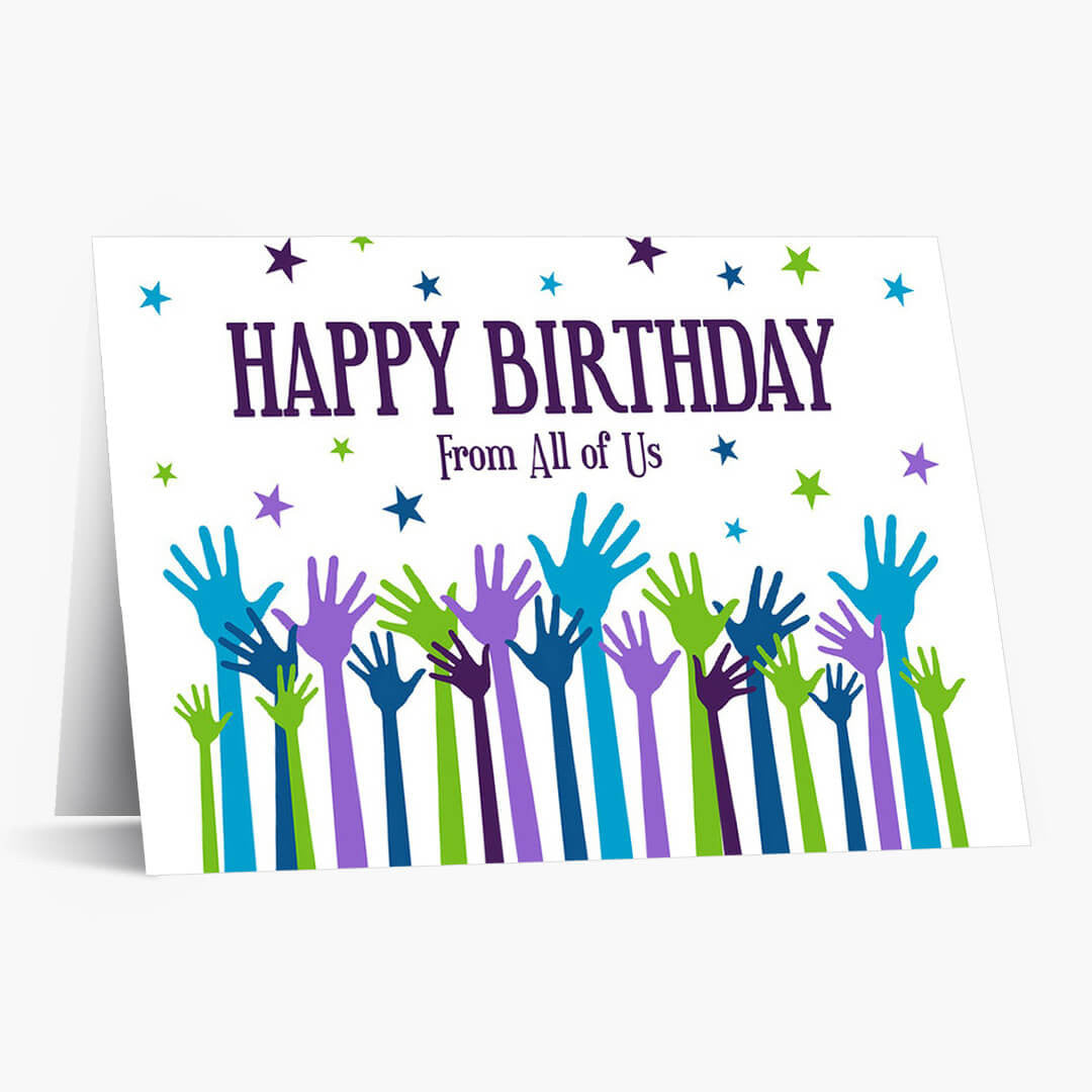 Good Wishes From All Birthday Card