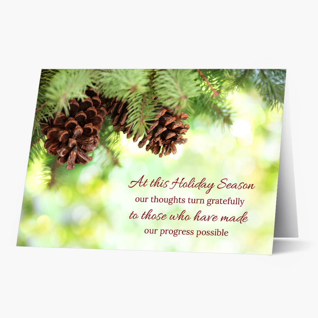 Grateful Greenery Christmas Card