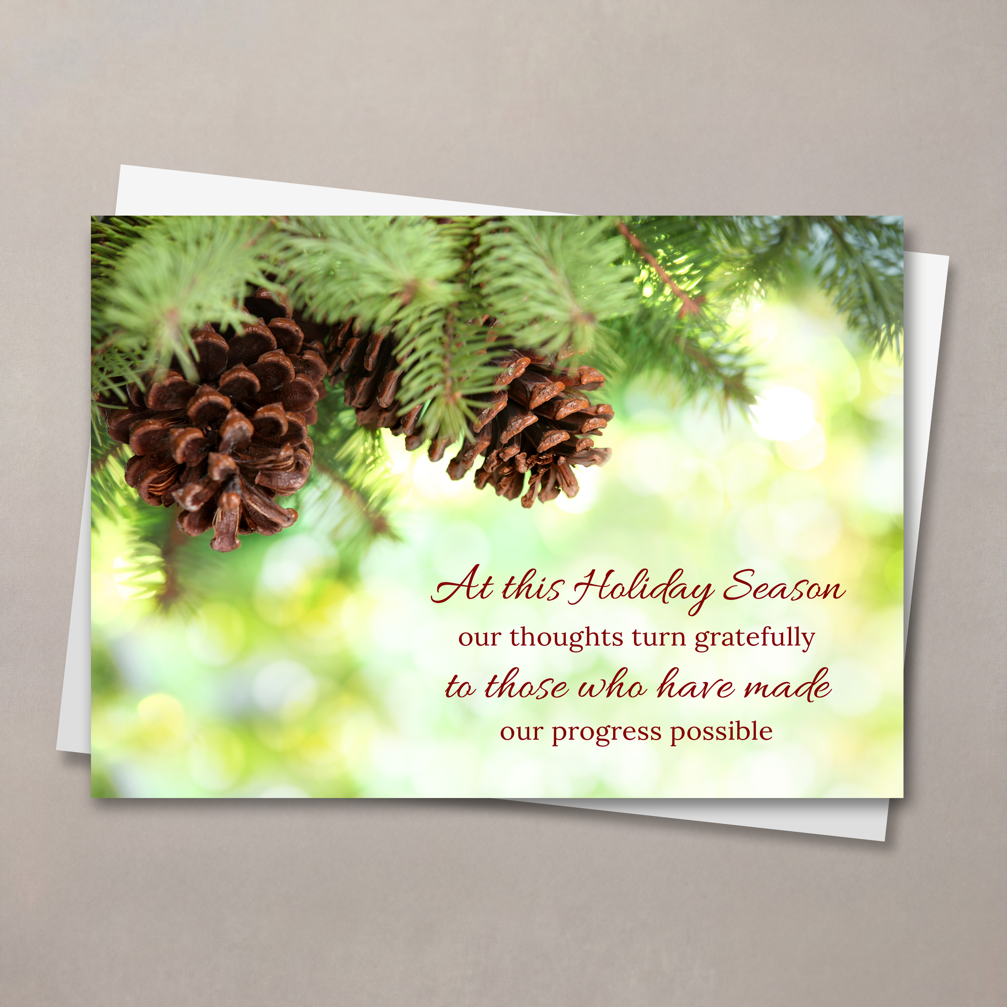 Grateful Greenery Christmas Card