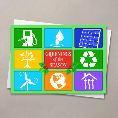 Greenings Of The Season Holiday Card