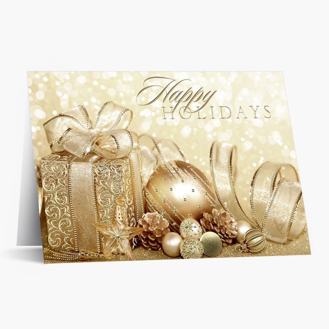 Happy Holidays Gold