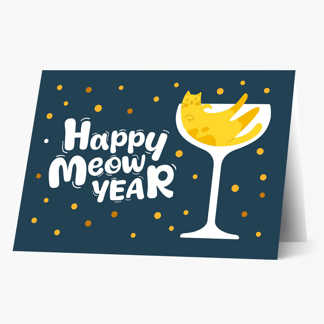 Happy Meow Year New Year Card