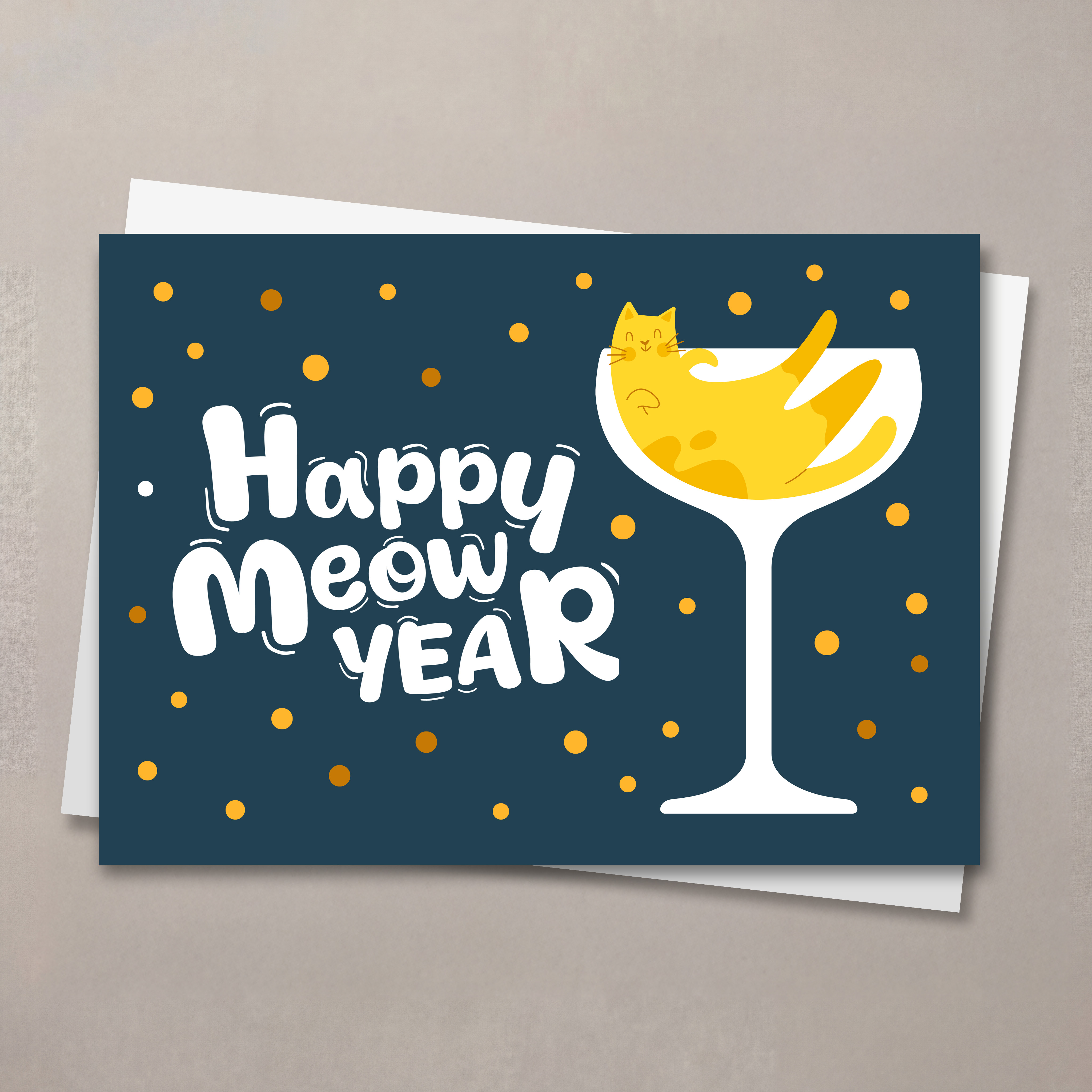 Happy Meow Year New Year Card