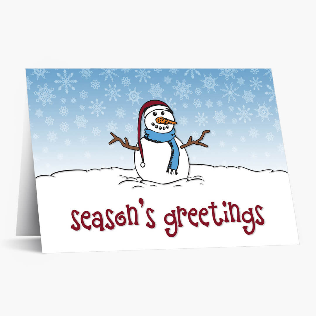 Happy Snowman Holiday Card