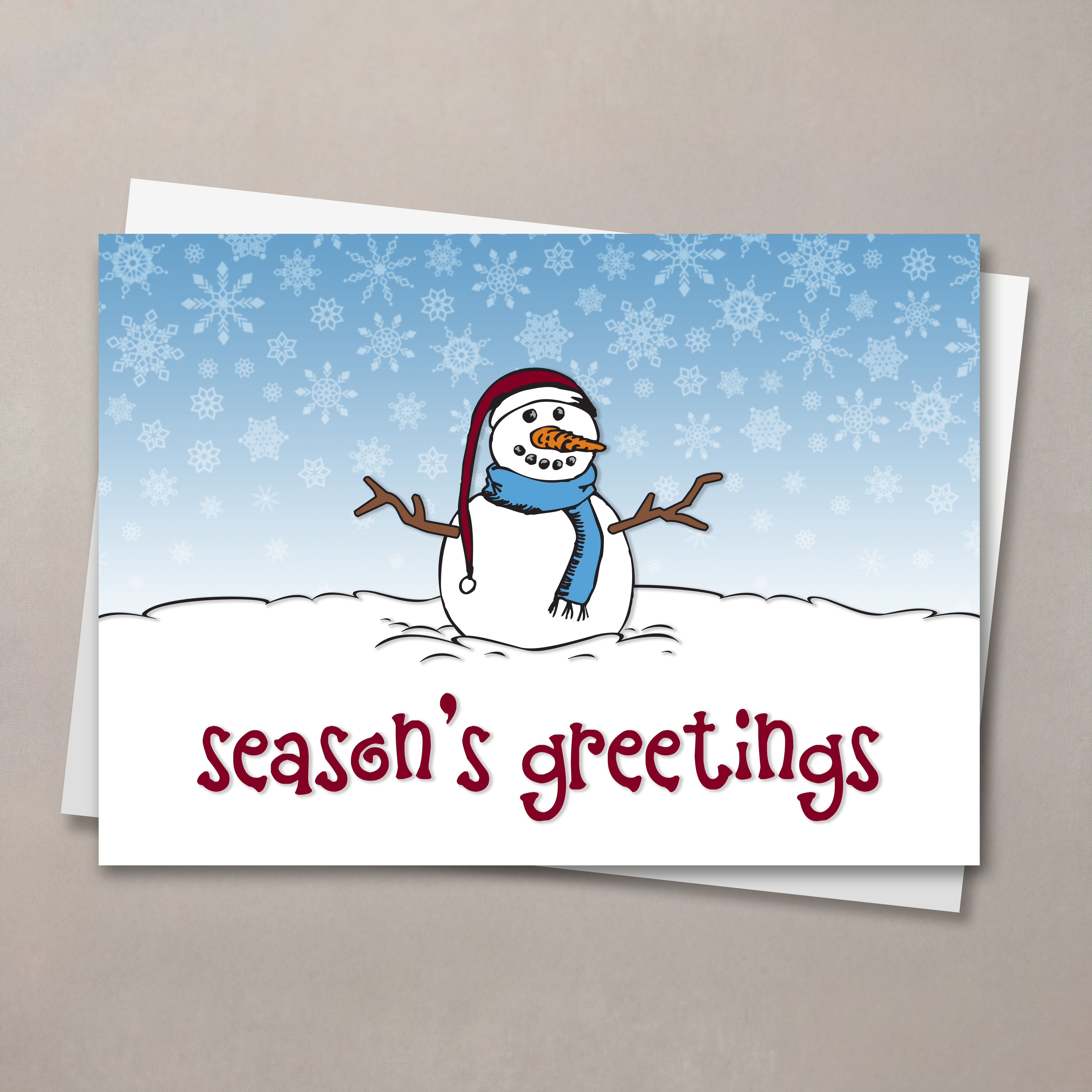 Happy Snowman Holiday Card