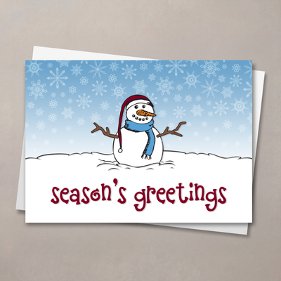 Happy Snowman Holiday Card