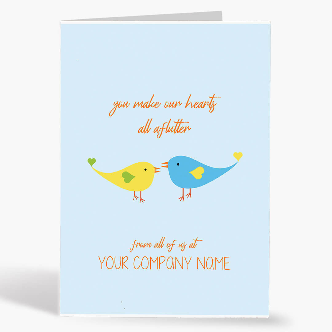 Hearts Aflutter Valentine's Card