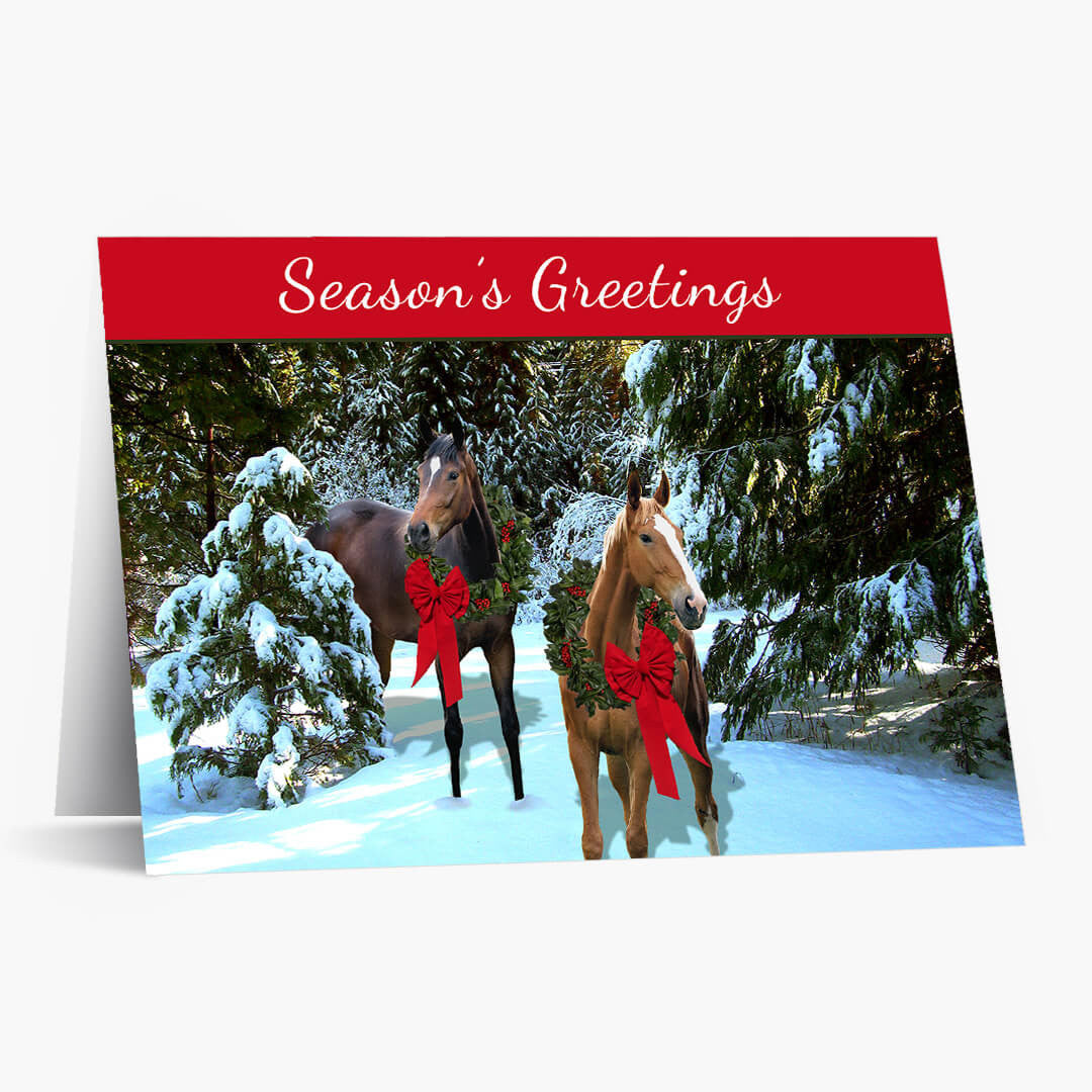 Holiday Horses Christmas Card