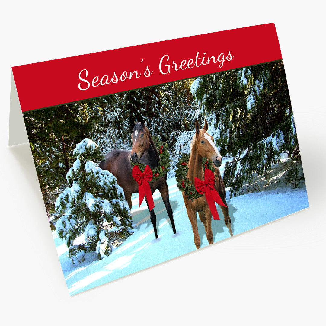 Holiday Horses Christmas Card