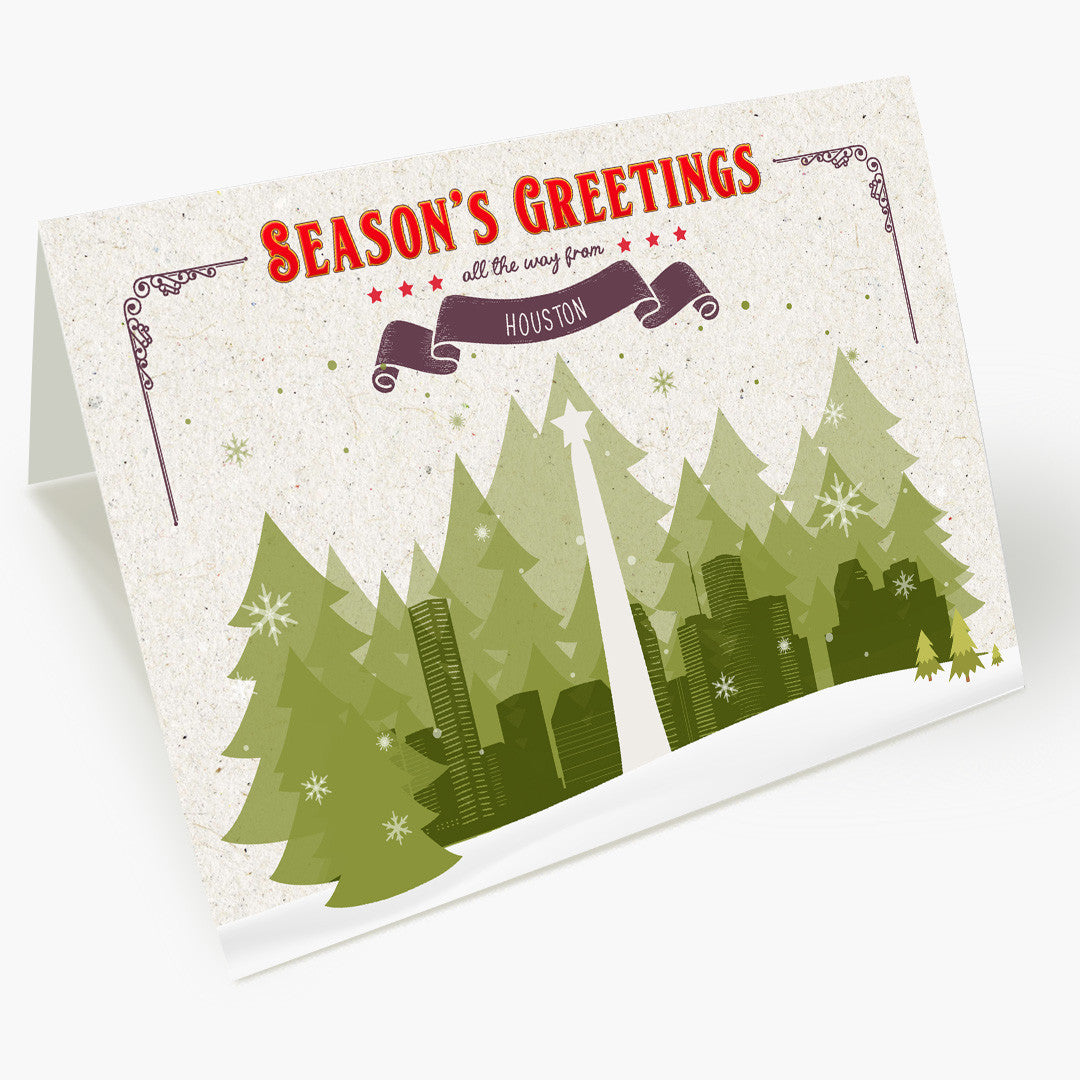Holiday Trees Houston Christmas Card