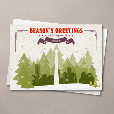Holiday Trees Houston Christmas Card