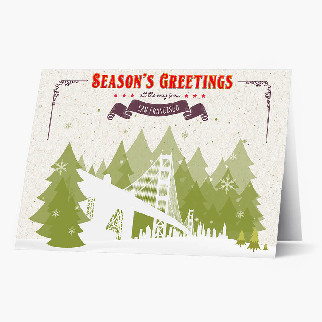 Holiday Trees San Francisco Christmas Card