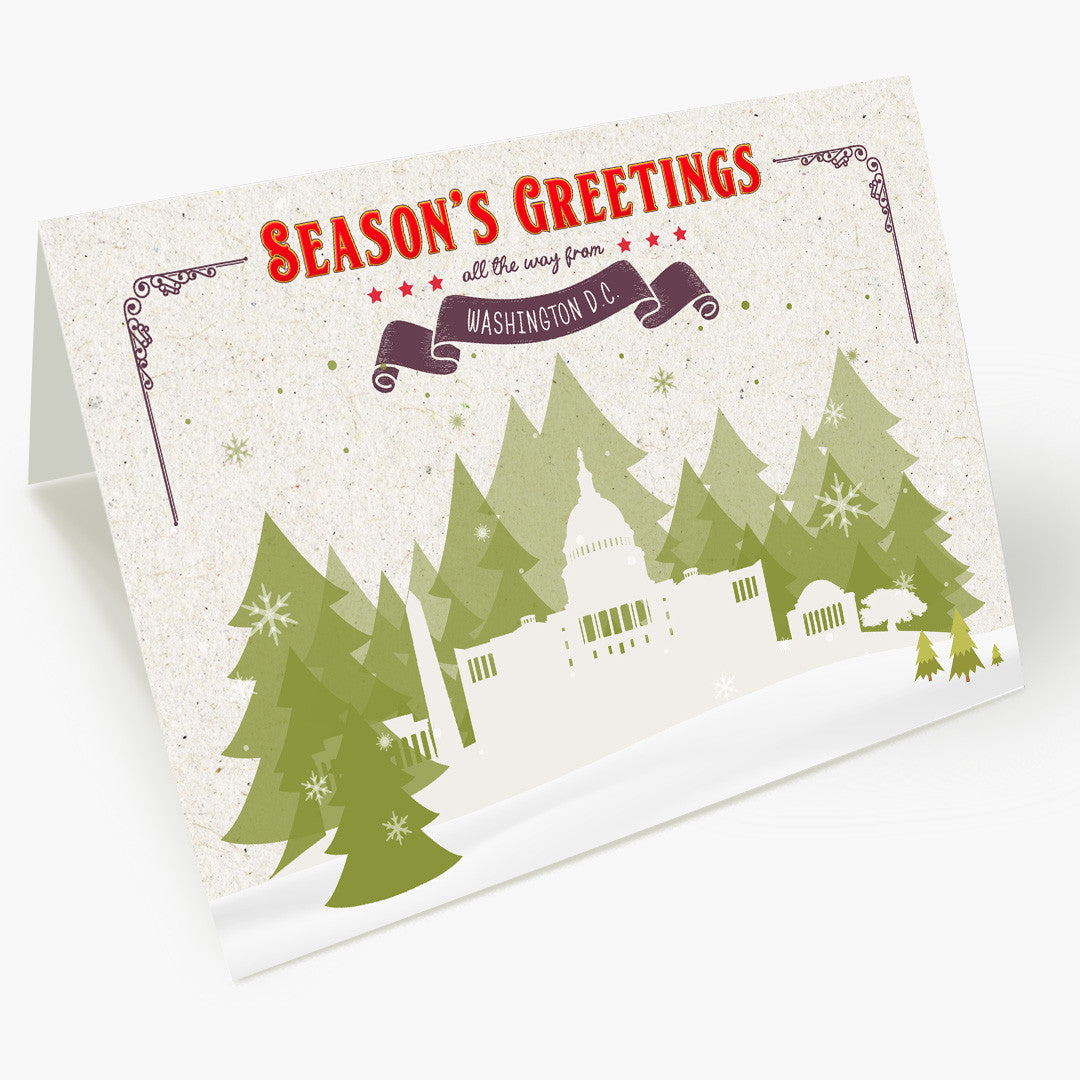 Holiday Trees Washington Christmas Card