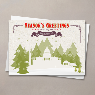 Holiday Trees Washington Christmas Card