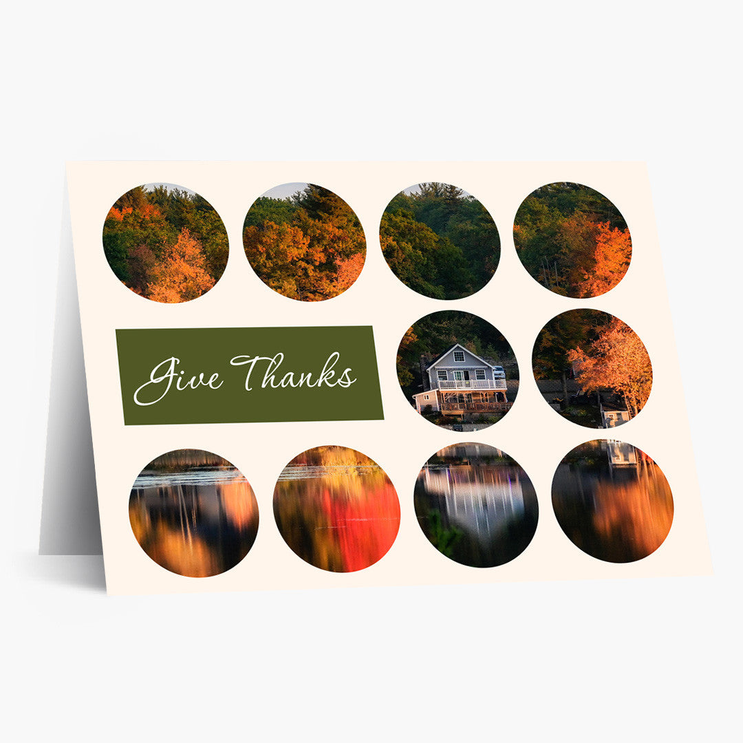 House Amidst Autumn Colors Thanksgiving Card