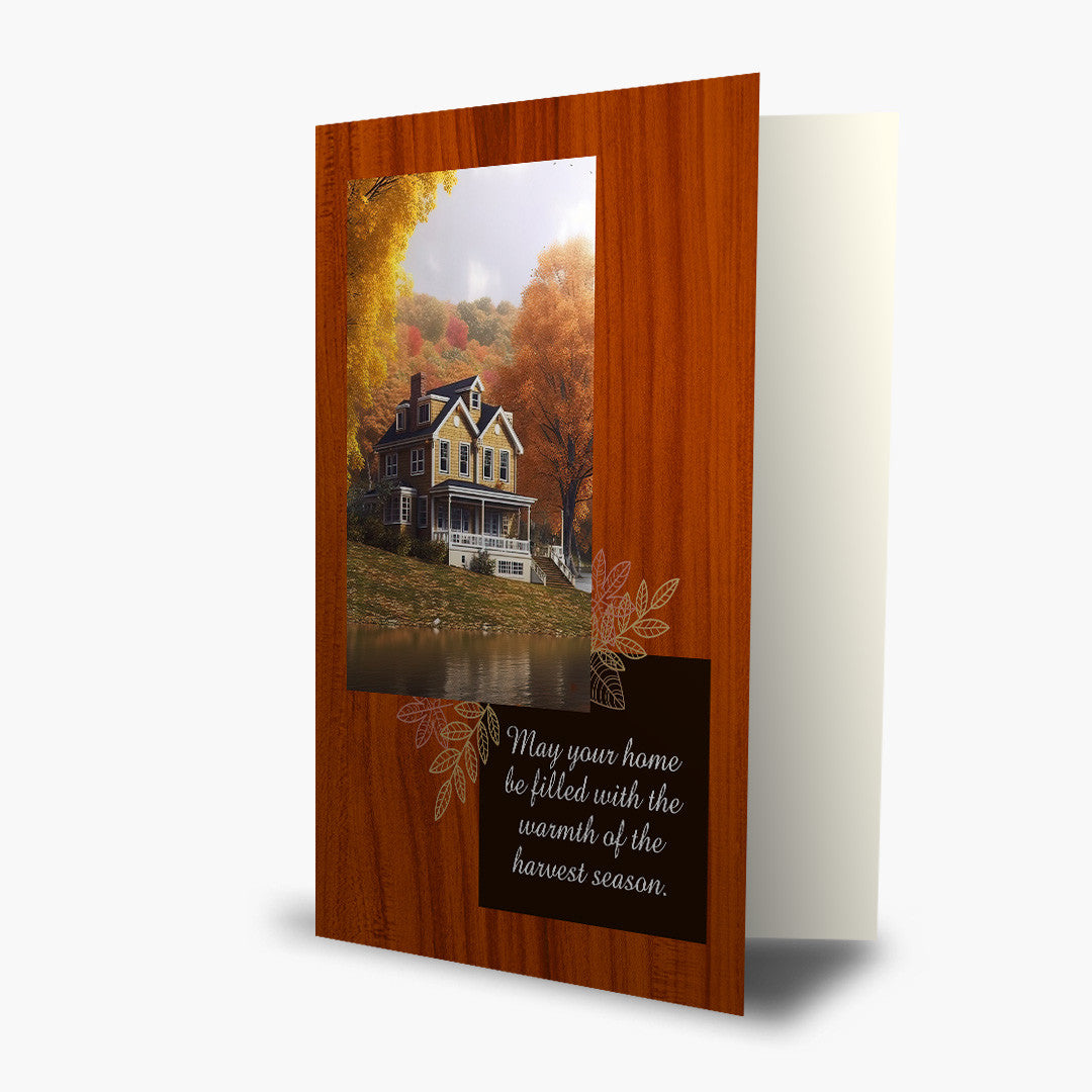House By The Lake Thanksgiving Card