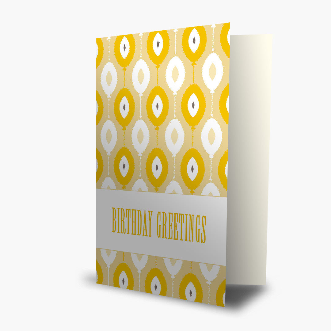 Ikat Balloons Birthday Card