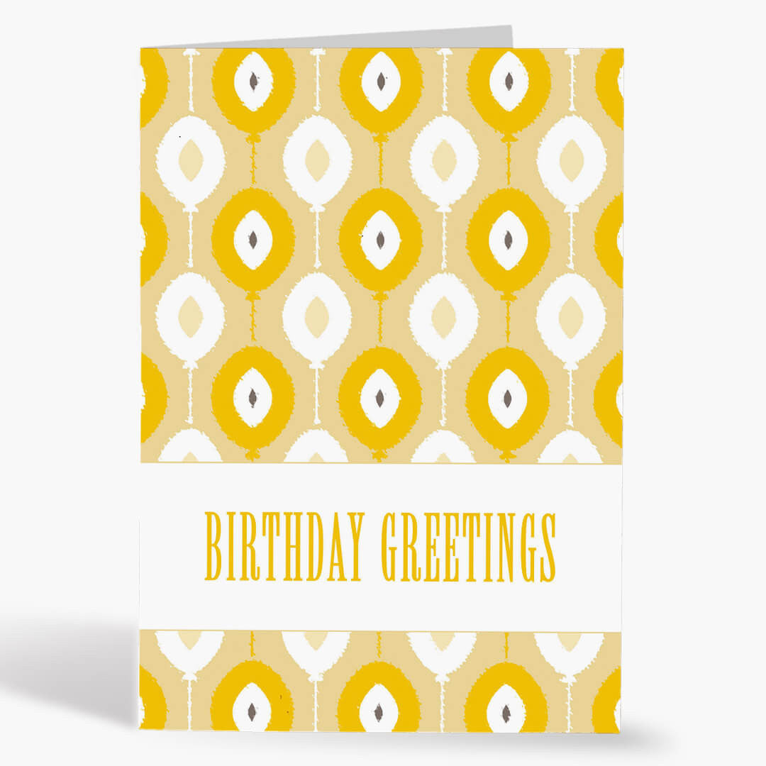 Ikat Balloons Birthday Card