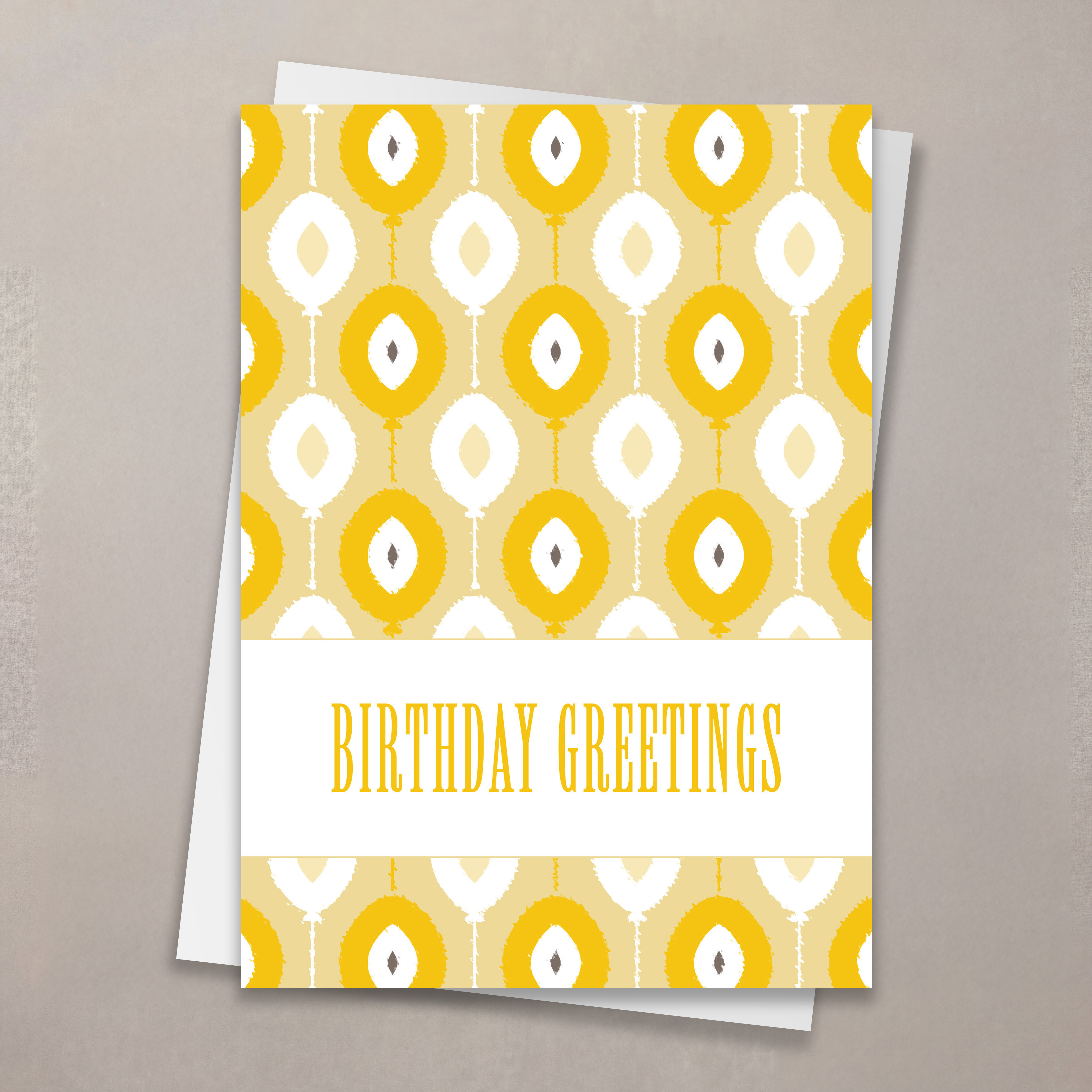 Ikat Balloons Birthday Card