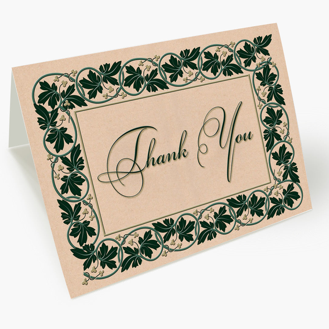 Ivy Frame Of Thanks Card