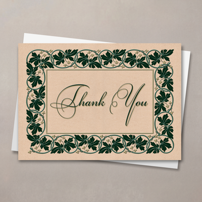 Ivy Frame Of Thanks Card
