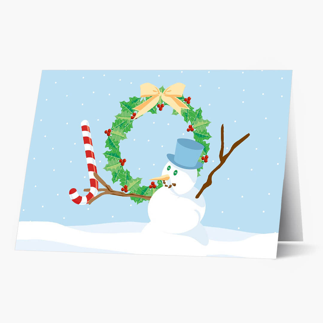 Joyful Snowman Holiday Card