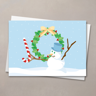 Joyful Snowman Holiday Card