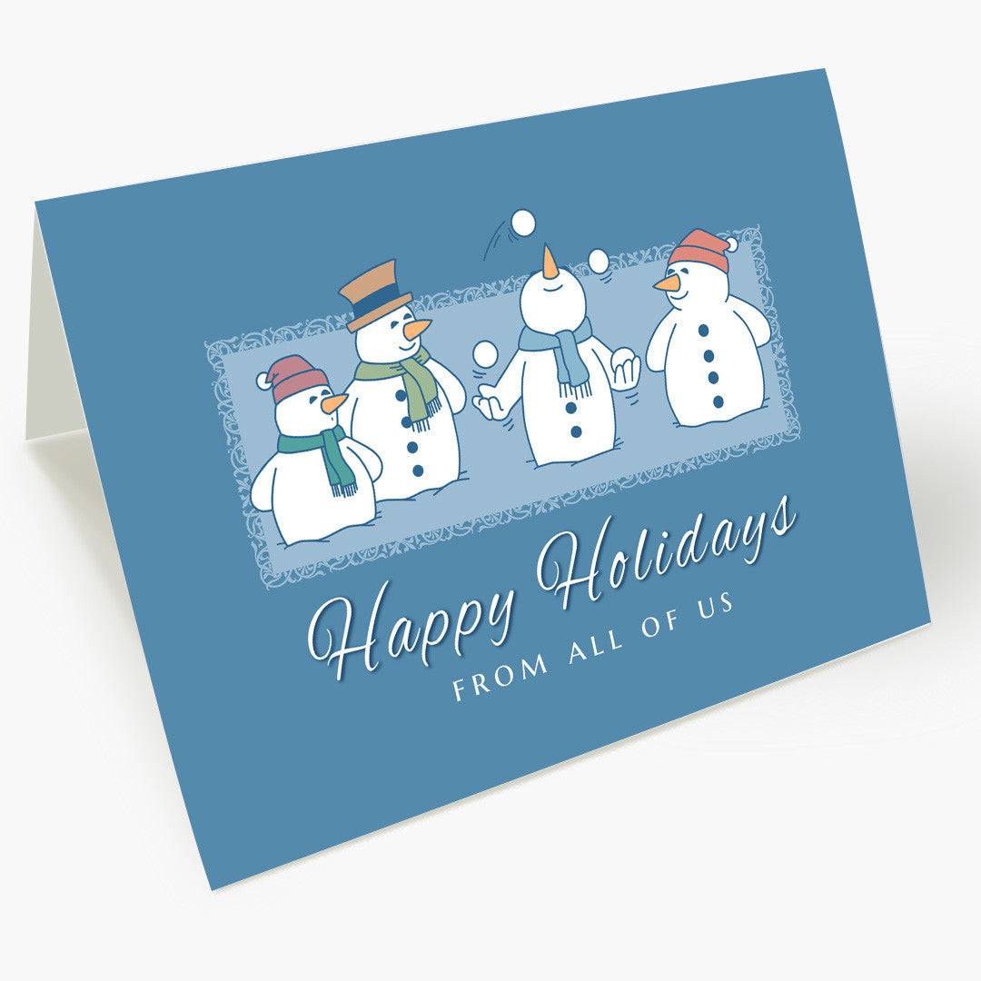 Juggling Snowman Holiday Card