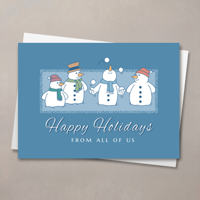 Juggling Snowman Holiday Card