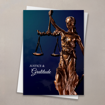 Justice & Gratitude Thank You Card